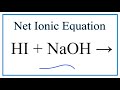 Net Ionic Equations and Reactions