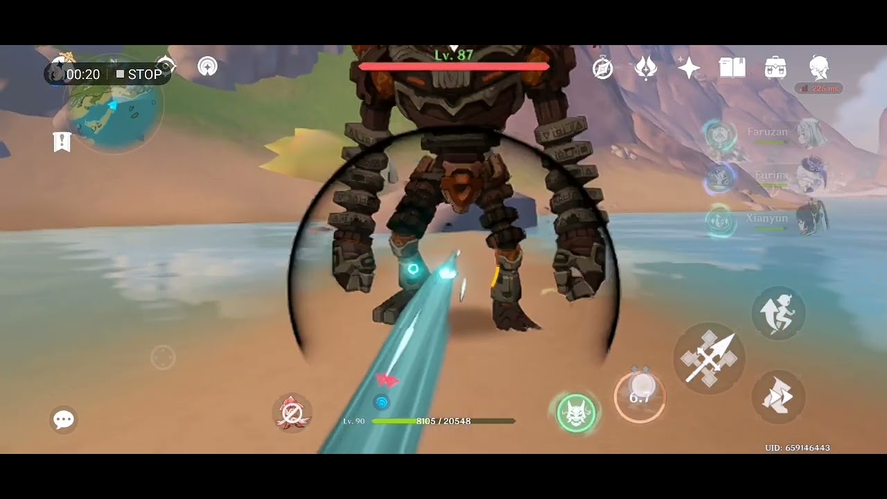 F2PXIAO solo damage output blackcliff 79.4/240 crit ratio one blackcliff stack