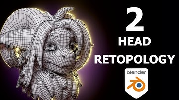 Plushmellow (commission) || Blender character creation process - Part 2 || Head retopology