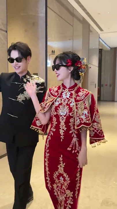 我是這條街最靚的仔🕶️ #花作衣品牌婚服 #花作衣最美新娘 #新中式婚服 #敬酒服 #訂婚禮服