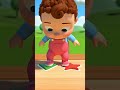 Taps the red A button. Door opens: Apple 🍎 #kidsvideos #nurseryrhymes