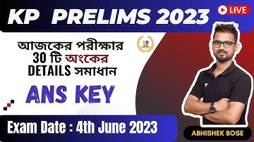 🔥 KP Constable Prelims Ans Key 2023 | ALL Maths Details Solutions | KP কনস্টেবল | Abhishek Bose