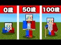 【1日1歳歳をとる世界でサバイバルしてみた結果…⁉️】マイクラで赤ちゃんから大人になる人生を体験