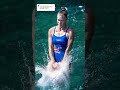 the difference between diving into cold or warm water 🥶☀️ #shorts