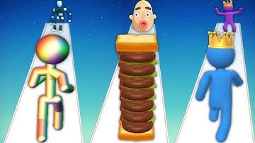 TALL MAN RUN vs SANDWICH RUNNER vs GIANT RUSH - Triple Game