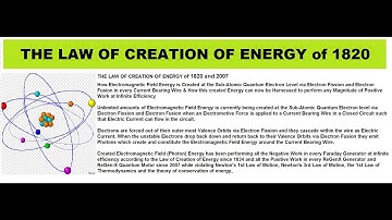 PART 2 THE LAW OF CREATION OF ENERGY EXPLAINED FOR INFINITE EFFICIENCY ReGenX GENERATORS SINCE 2007