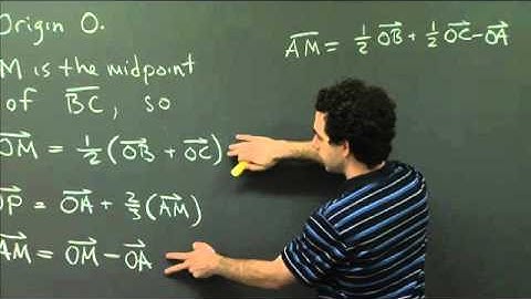 Coordinate free proofs: centroid of a triangle | MIT 18.02SC Multivariable Calculus, Fall 2010