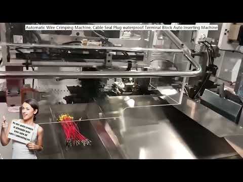 Automatic Wire Crimping Machine, Waterproof Cable Seal Plug Terminal Block Auto-Inserting Machine