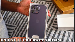 iPhone 14 Pro Max Unboxing (Deep Purple) + set up &amp; accessories