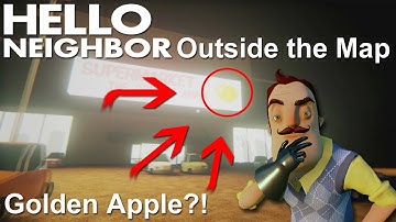 Hello Neighbor Hack Outside The Map + GOLDEN APPLE?! (Alpha 3)