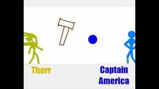 epic pivot super heroes battels : Thorr VS Captain America
