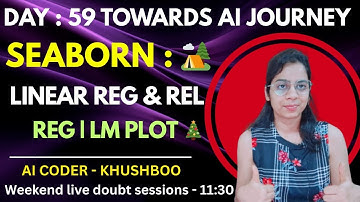 Day 59: Python SEABORN Linear Regression & Relationship Plots - Reg & LM Plot | Complete AI Journey