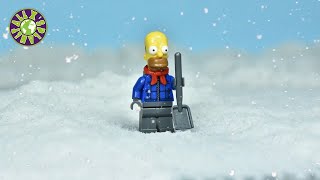Lego Simpsons on Bulldozer in Snow Disaster. by Alexsplanet 88,276 views 4 years ago 5 minutes, 46 seconds