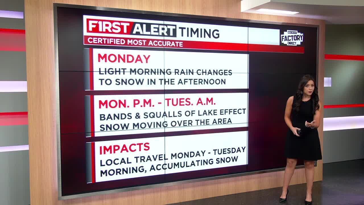 19 First Alert Day: Wintry weather Monday and Tuesday; accumulating ...