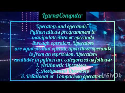 Operands and Operator programming - YouTube