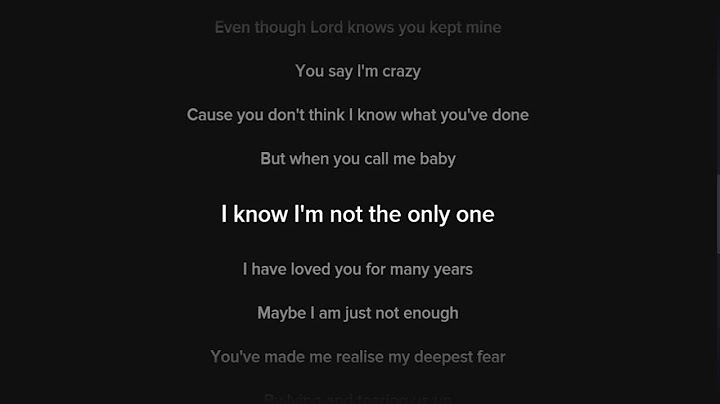 I'm Not The Only One Instrumental version - Instrumental performance video thumbnail