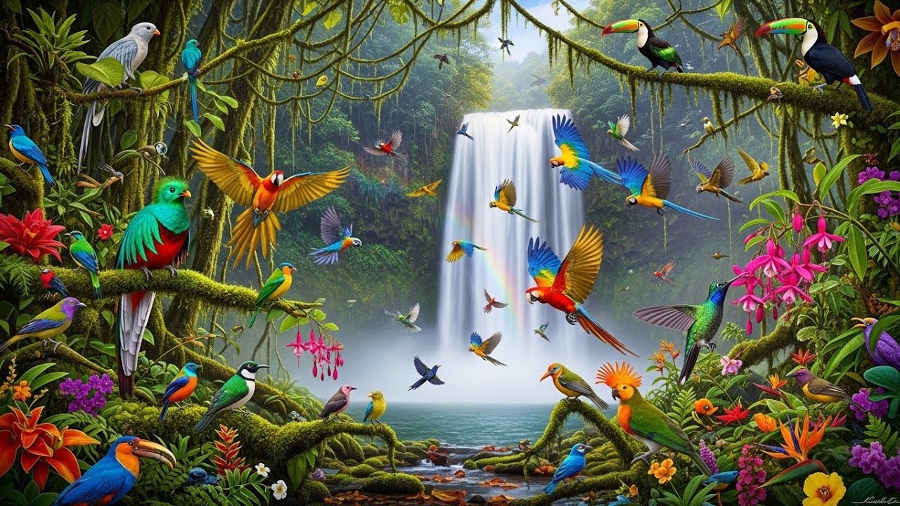 Wild Amazon Bird Sounds for Stress Relief 🦜🦃🦚🐦🌿💦