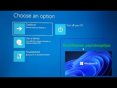 Kā atvērt startēšanas papildiespējas operētājsistēmā Windows 11? (Advanced startup)