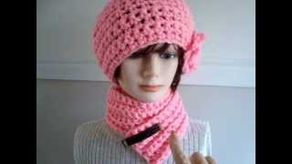 CROCHET HAT AND SCARF SET, link to SweetPotatoPatterns