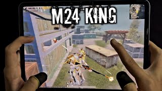 M24 KING VS POSEIDON X SUIT PLAYER | 1 VS 1 M24 CHALLENGE | IPAD PRO M1 CHIP 90 FPS HANDCAM