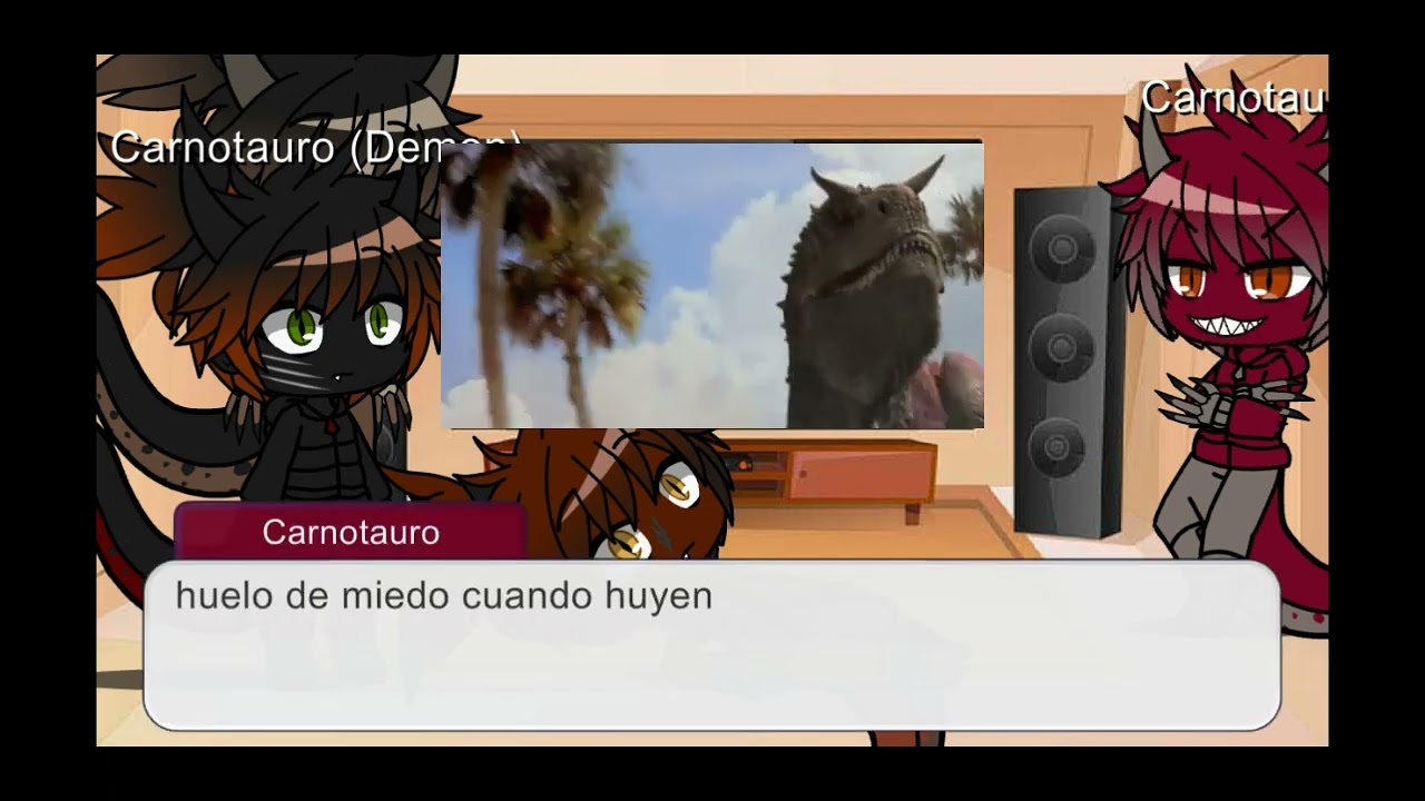 Reaccion de los 5 Carnotauros - (Disney's Dinosaurios - The Carnotaurus attack) Gacha Club