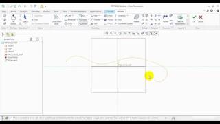 PTC CREO Tutorial : SPLINE screenshot 2
