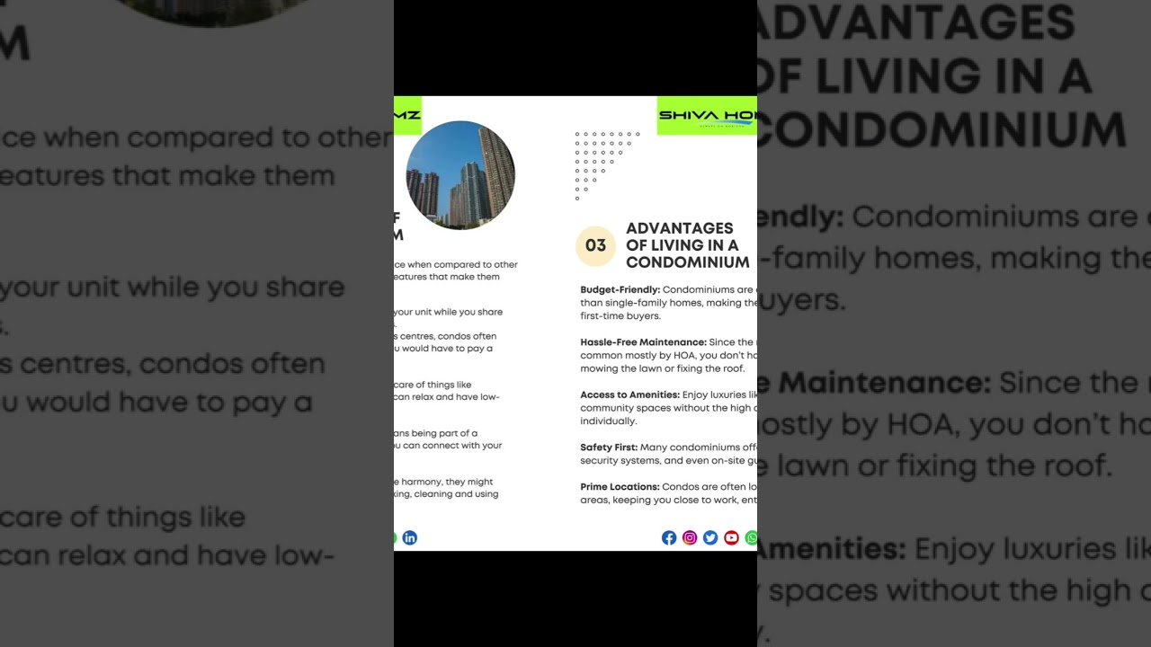 Discover the Ease of Condominium Living.