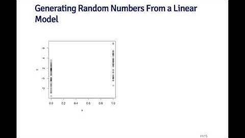 Simulation   Simulating a Linear Model