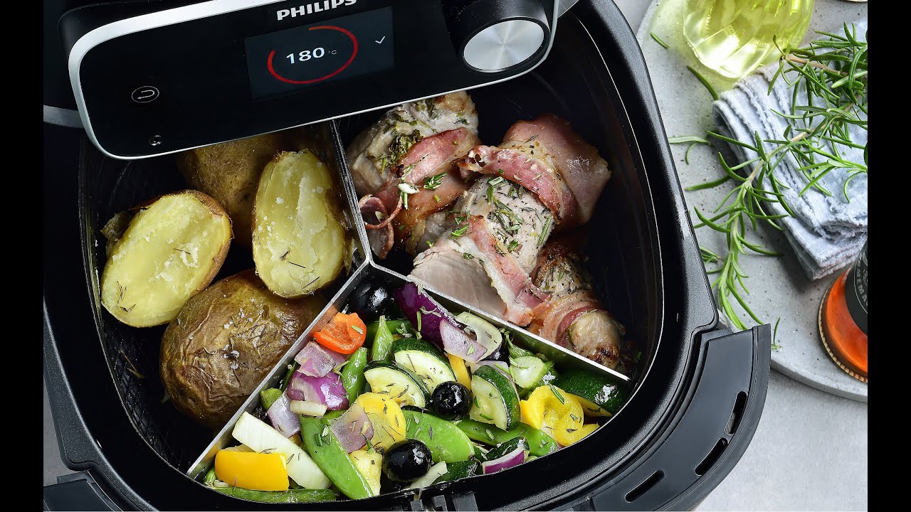 Airfryer Cursus 13 bereid je aardappels, vlees en groenten in 1 mand met de panverdeler