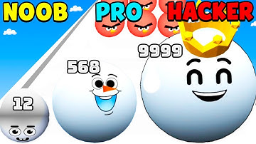 SnowRoll.io in NOOB vs PRO vs HACKER
