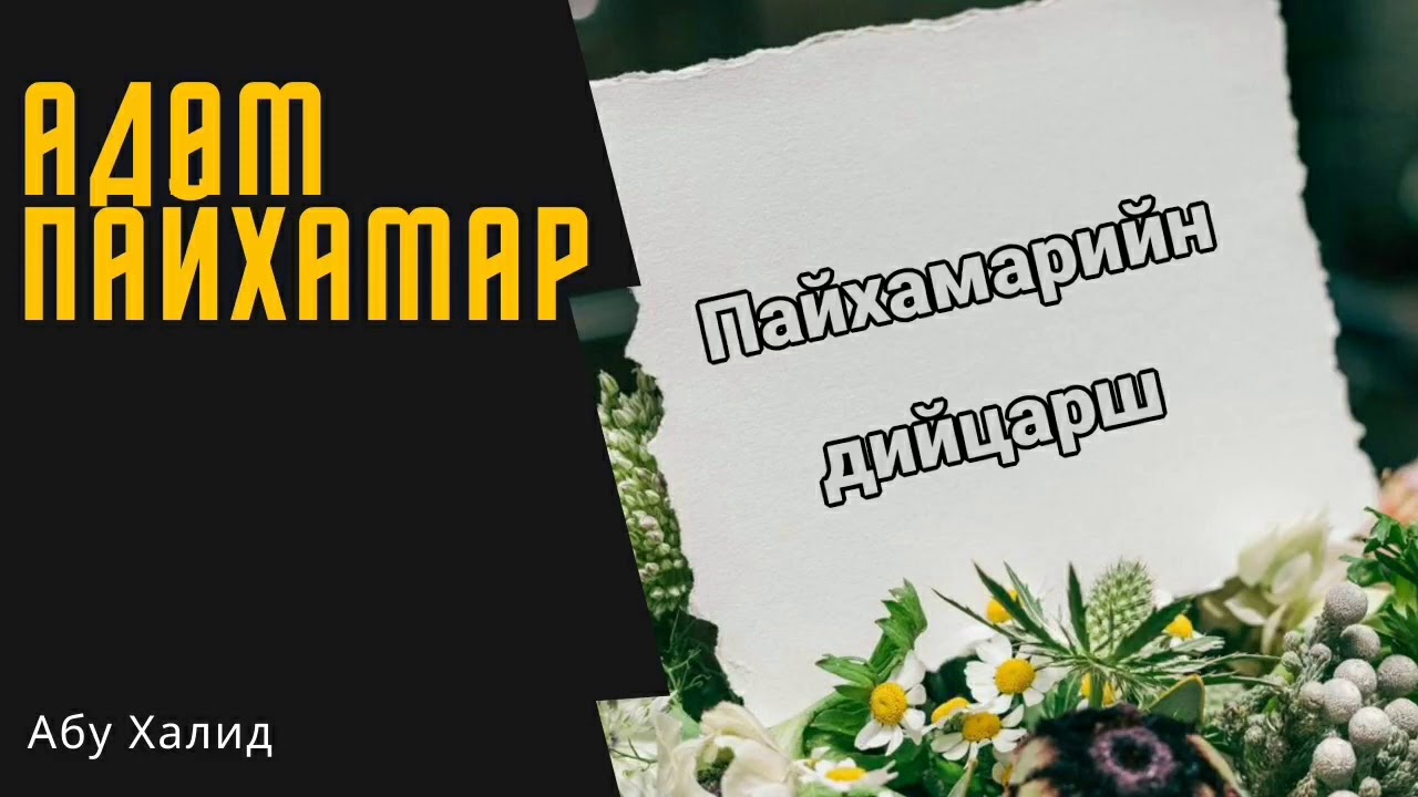 Адам Пайхамарах лаьцна ( Абу Халид)