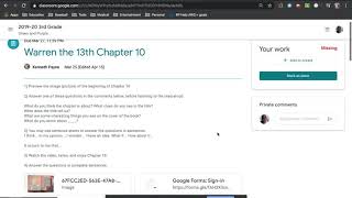 How to submit a missing assignment in Google Classroom
