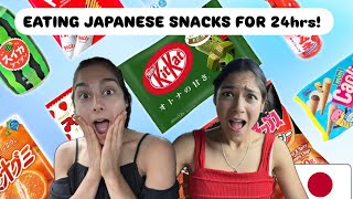 TRYING JAPANESE SNACKS for 24hrs!🇯🇵 | mmgymsisters