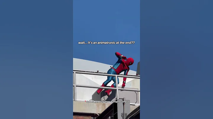 spider-man robot that literally flips through the air at disney?? 💀🤯 #spiderman #disneyland
