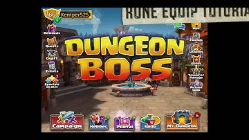 Dungeon Boss - How To Equip Runes