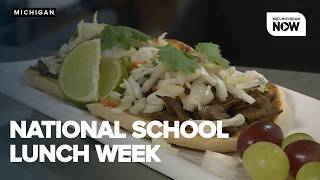 A mid-Michigan school celebrates National School Lunch Week with local food on the table