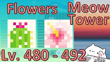 Meow Tower: Nonogram (Offline) Walkthrough Level 481 - 492 (Flowers Level)
