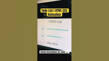 Todo List | HTML CSS Animation #todo #webdesign #shorts