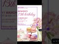 How to Make a 13th birthday Invitation Card in Canva #shorts