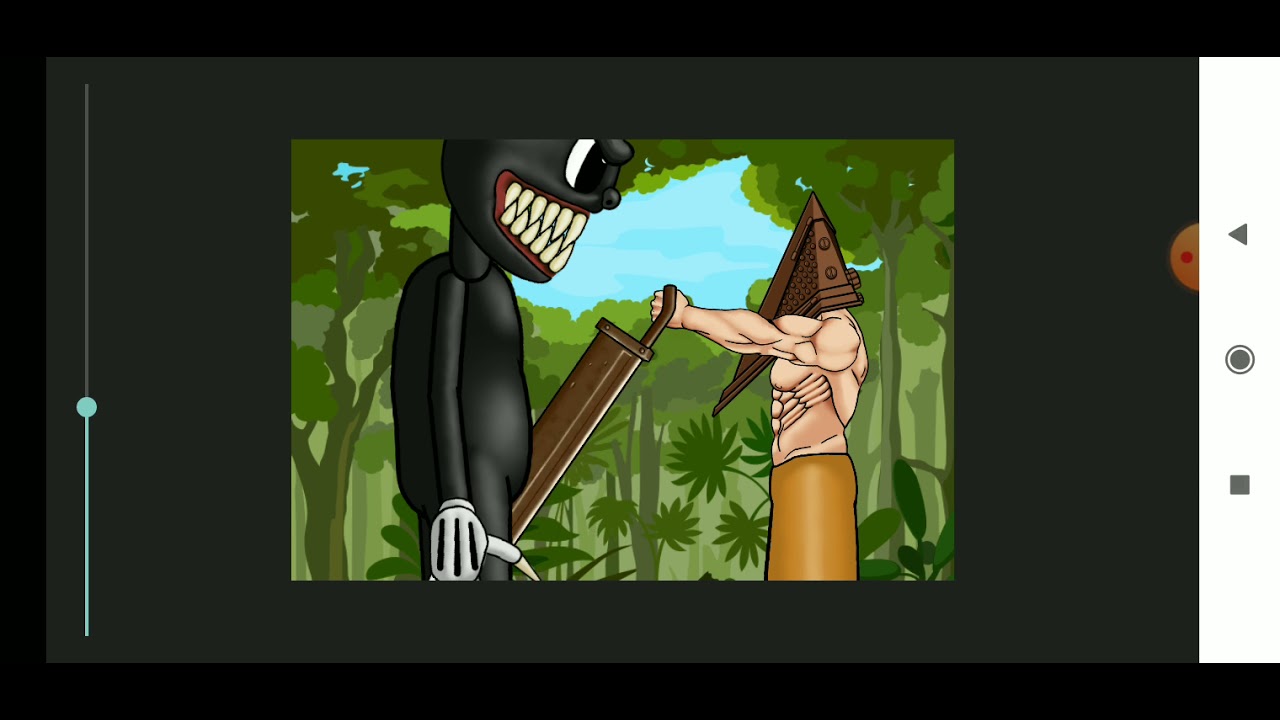 pyramid Head vs cartoon cat