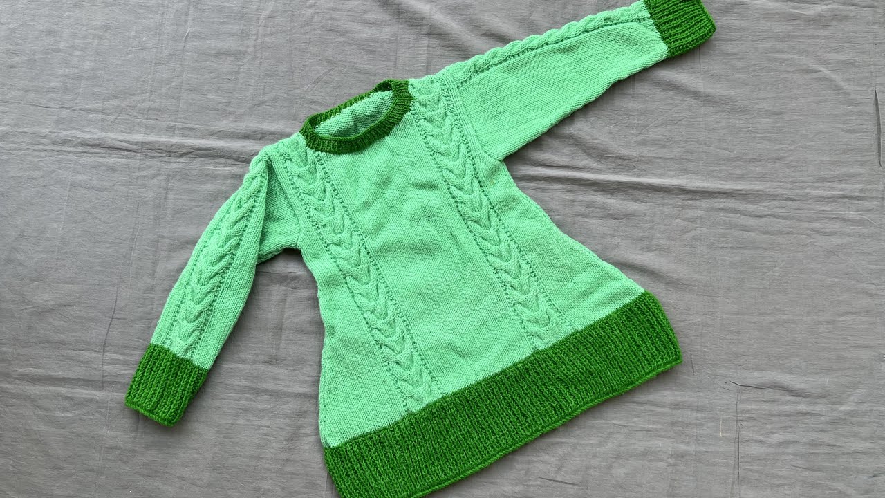 New top style sweater knitting for 2 to 3.5 year old girl New top style sweater knitting for 2 to 3.5 year old girl