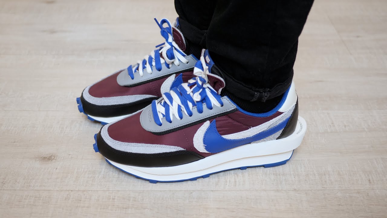 Nike x Sacai x Undercover LD Waffle 'Night Maroon Team Royal' Unboxing & On  Feet (2021)