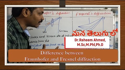 Fraunhofer and Fresnel diffraction in Telugu | Difference between Fraunhofer and Fresnel diffraction