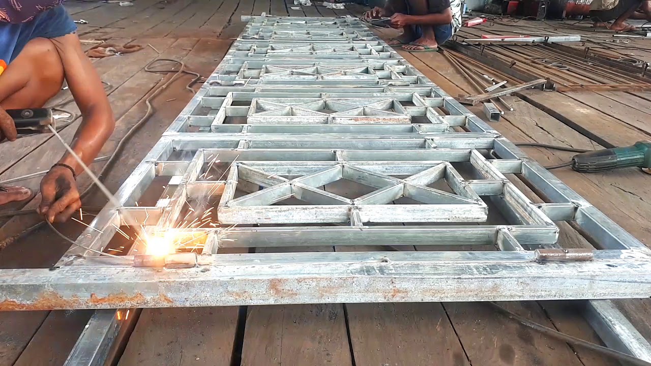  Pemasangan  Engsel  Kuncian Pintu  Pagar Lipat  YouTube