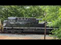 Combined Norfolk Southern Coal Trains With a New AC44C6M DPU