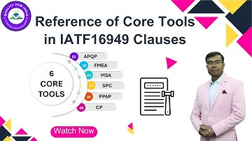 6 Core Tools | Reference of Core Tools in IATF16949 Clauses | APQP, PPAP, CP, MSA, SPC & FMEA |