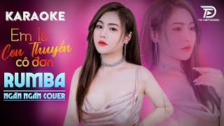 Em Là Con Thuyền Cô Đơn Ngân Ngân Rumba Karaoke - Thuyền không bến thuyền mãi lênh đênh...