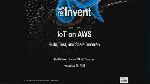 AWS architect features Mongoose OS at re:Invent 2016