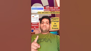 ssc cgl 2025 result 😱 vacancy increased 🔥 biggest change in ssc exam 😡 #shorts #ssc #ssccgl