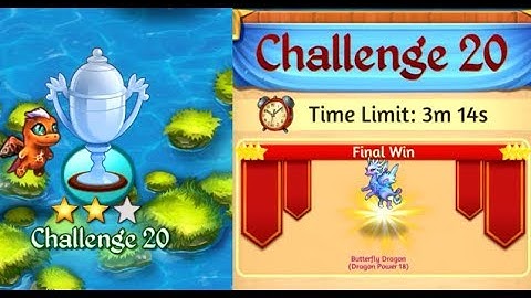 Merge Dragons Challenge 20 Updated Final Win - Butterfly Dragon